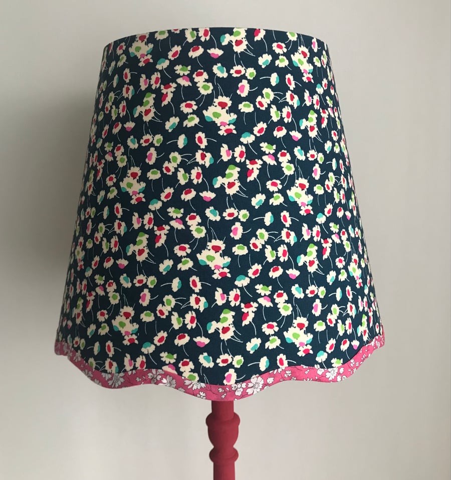 NEW Liberty Dance - Handmade Scalloped Table lampshade.