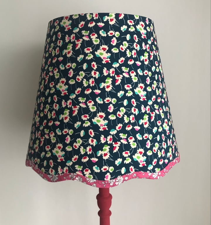 NEW Liberty Dance - Handmade Scalloped Table lampshade.