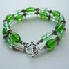 Clear Green Glass Bracelet   KCJ504