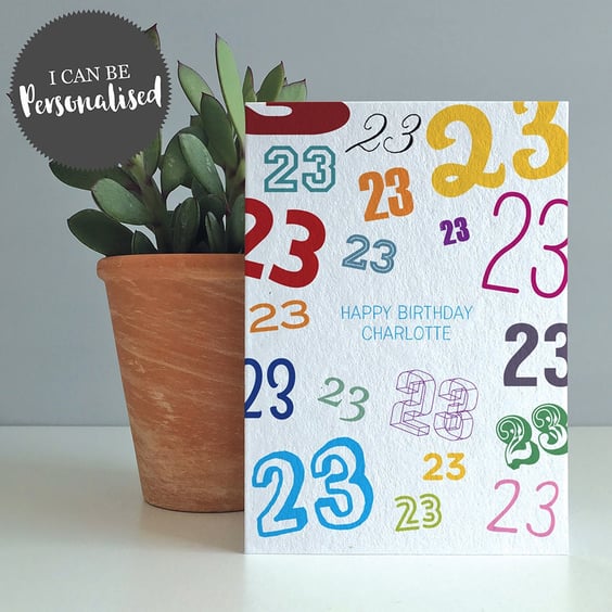 Age Is Just A Number Personalised Birthday Card