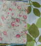 Upcycled slow stitching kit includes fabric, buttons, thread, lace, ribbon - Image 2