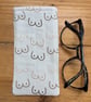 Boobs Print Quilted Fabric Glasses Case