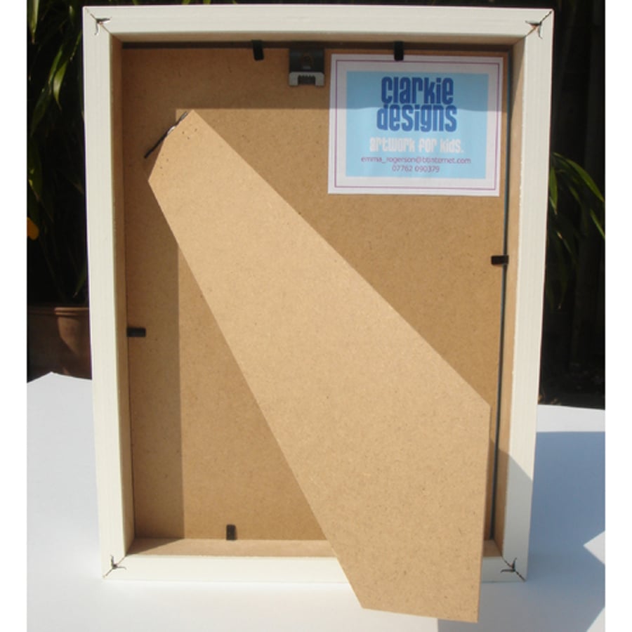 Girls personalised pig name picture - framed