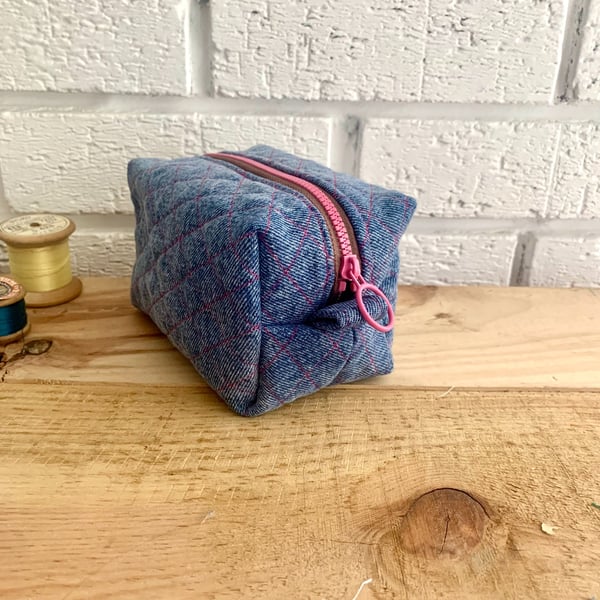Quilted Denim Box Bag