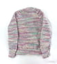 Hand knitted baby girls mauve green jumper 1 - 2 years 22 inch chest - knitted  - Image 4