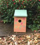Hand Painted Pink Flower Bird House