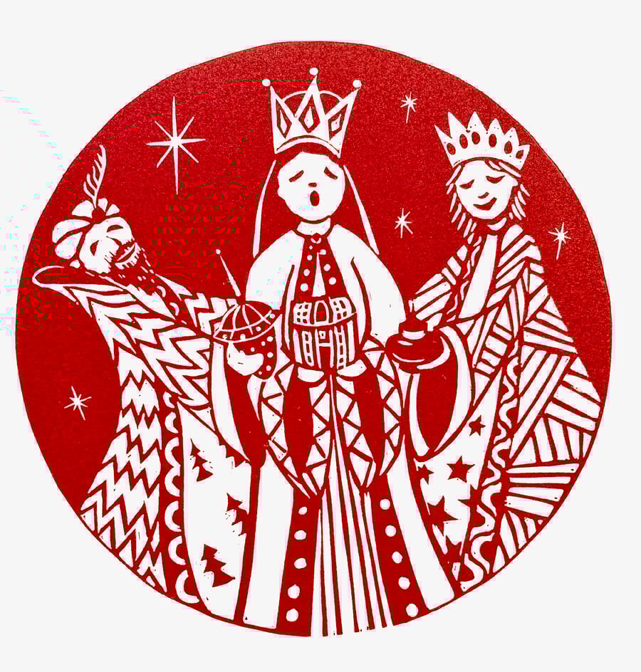 We Three Kings - Handprinted