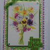 3D Luxury Handmade Card Happy Mother's Day Bouquet of Spring Flowers
