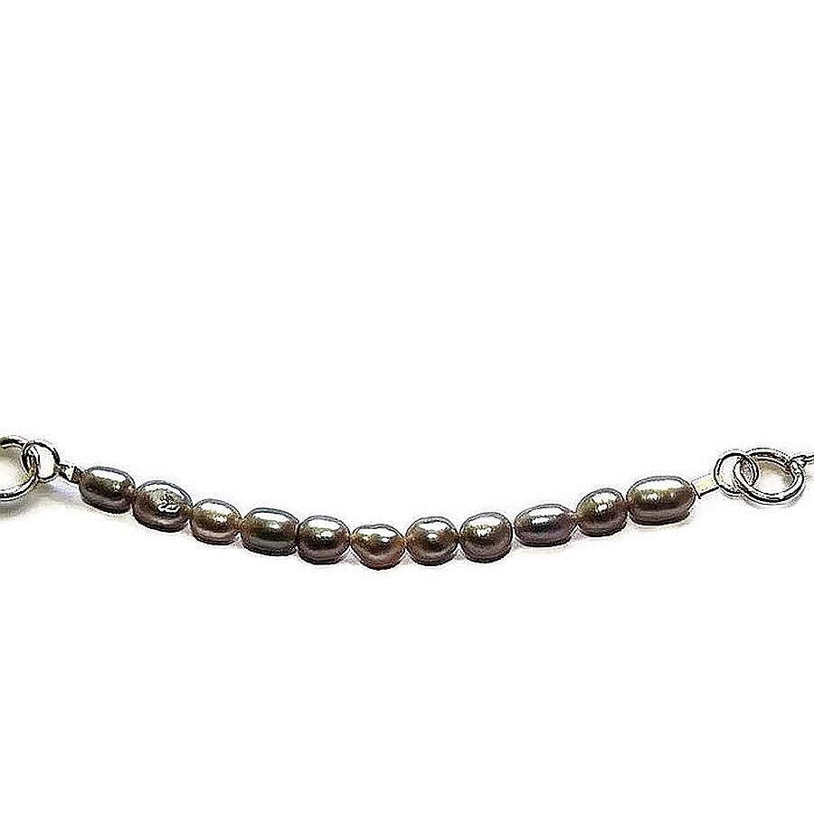 freshwater rice pearl necklace
