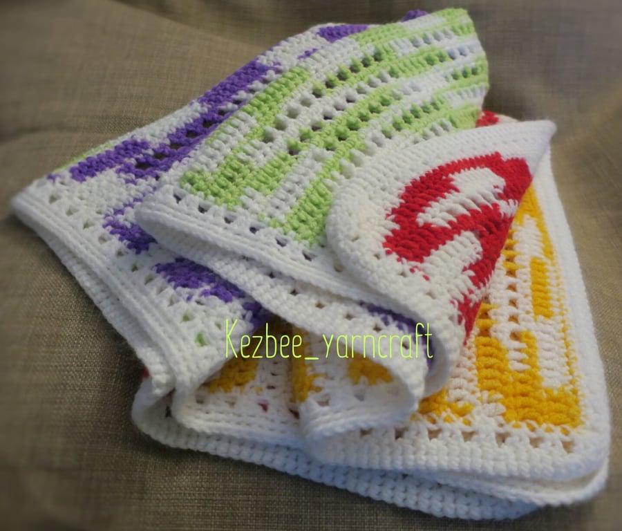  hand crocheted baby soft blanket
