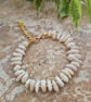 White Shell Chip Bead Bracelet 