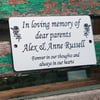 Engraved Memorial  Bench Plaque Memorial Memorial bench Dedication plaque