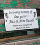 Engraved Memorial  Bench Plaque Memorial Memorial bench Dedication plaque - Image 1