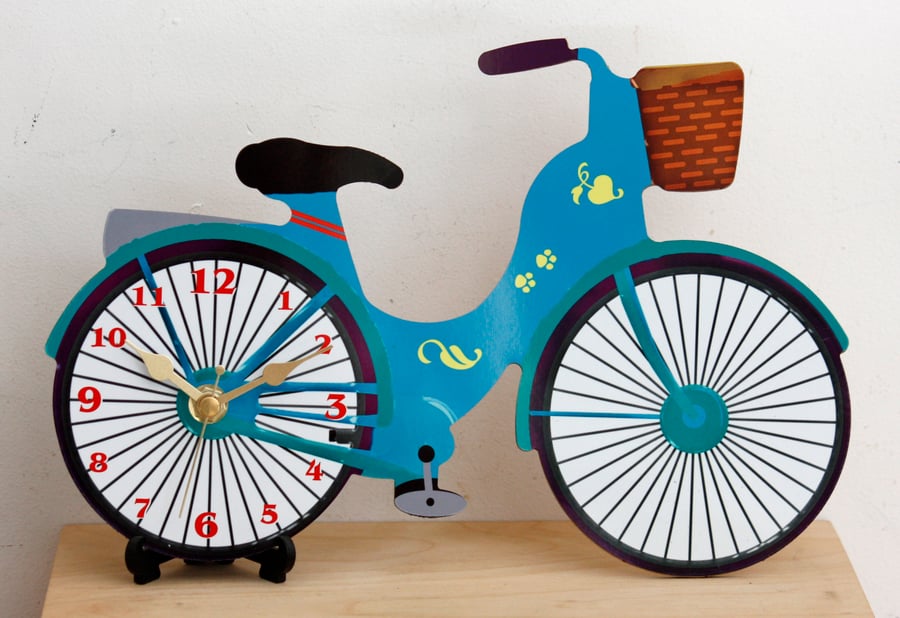 Bicycle Clock - 28cm wide, sent Post Free