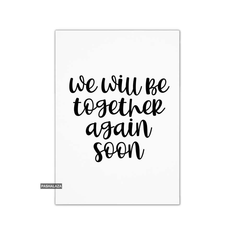 Miss You Card - Novelty Greeting Card - Together Again