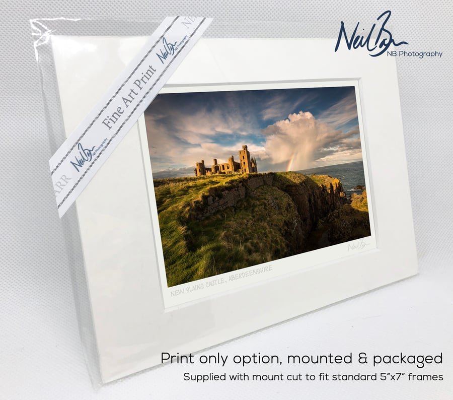 New Slains Castle Aberdeenshire Scotland - A6 (7" x 5") Unframed Print