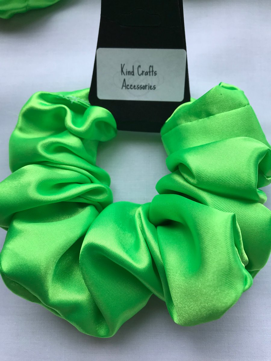 Large Silky satin luxury fabric scrunchies, Large scrunchie, Satin fabric 