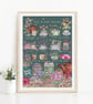 'Tea Plant Guide' Illustration Print A4 Unframed  - Image 9