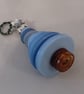 Blue Button Christmas Tree Decoration - Star Topper - Image 3