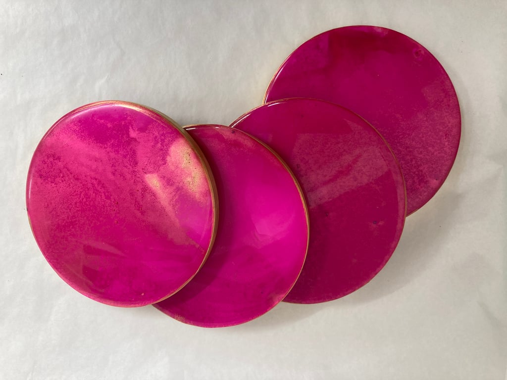 Coasters using Alcohol Ink and Resin 