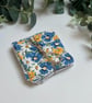 Reusable Bamboo Towelling Face Pads Pack of 7 - Blue & Yellow Floral - Image 5