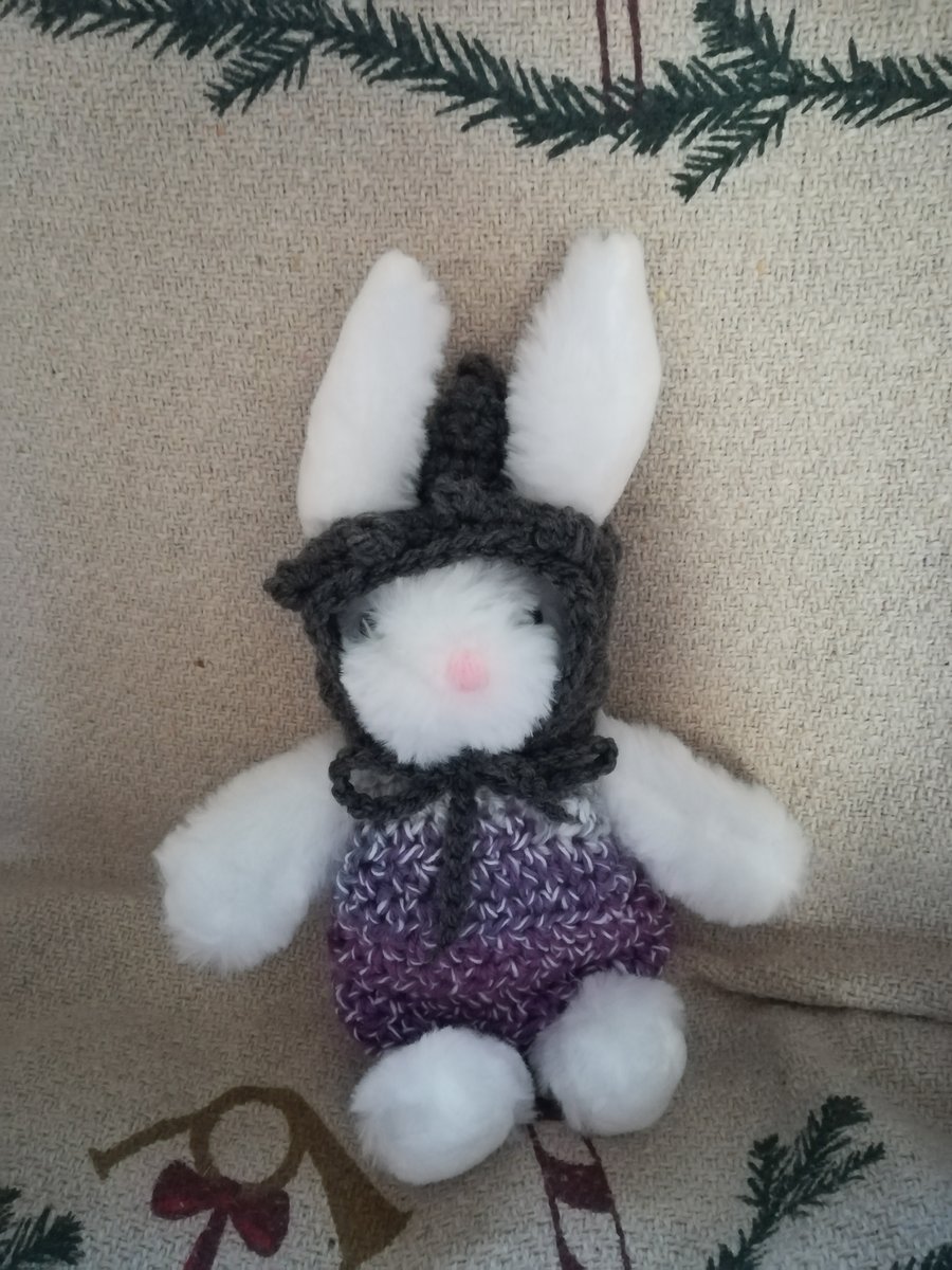 Bunny with Crochet Outfit 