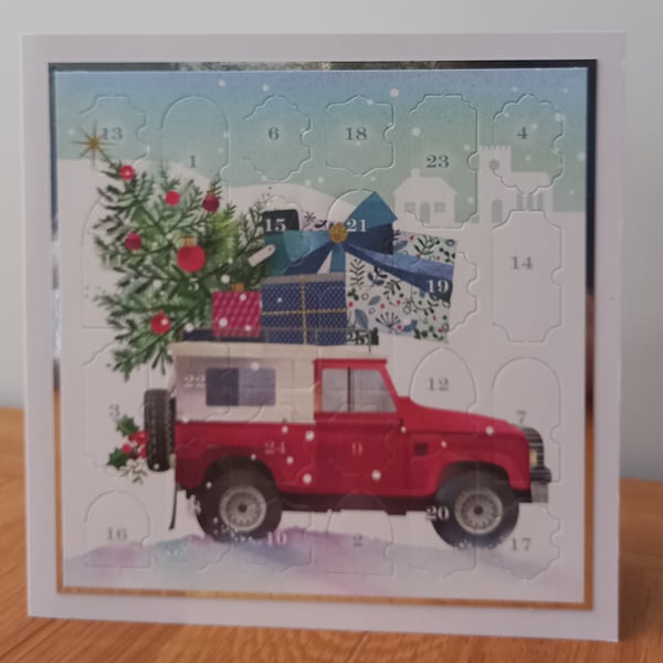 Advent Calendar Style Christmas Card - Christmas Cargo