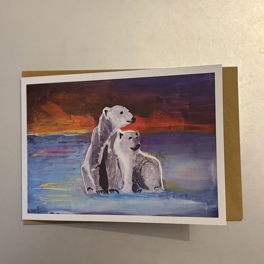 Polar Bears A5 Greeting Cards 