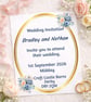 Regal Blue Bloom Wedding Invitation Set with RSVP & Details Card  - Image 2