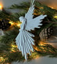 White Christmas Angel Ornament - Hanging Tree Decoration - Pair - Image 9