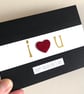 Seconds Sunday - Handmade "I heart u" Valentine card for her or him