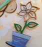 Hand painted Wooden flowers 