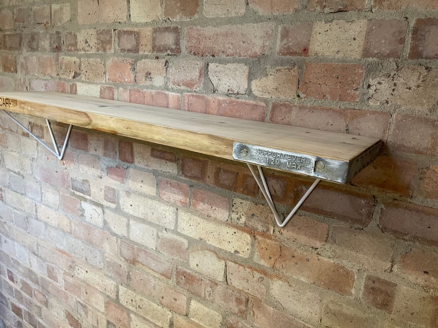 Reclaimed Scaffold board shelves (with prism brackets!)