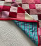 OOAK Knitted Lined Patchwork Blanket - Image 4