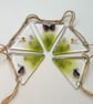 Fused Glass Butterfly Garden Bunting: Bumble Bee & Flower Garland - Image 1