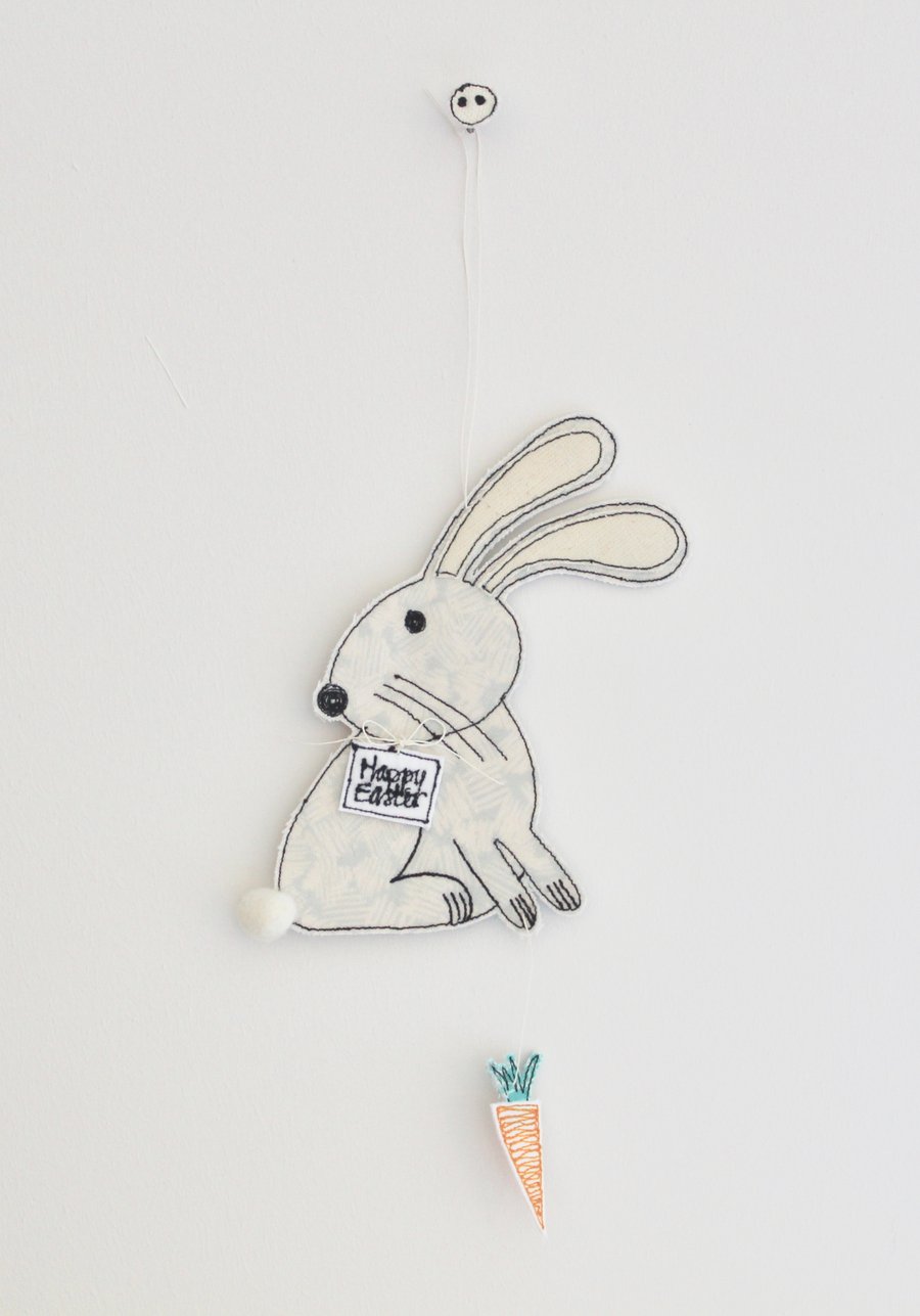 'Happy Easter Bunny' - Hanging Decoration