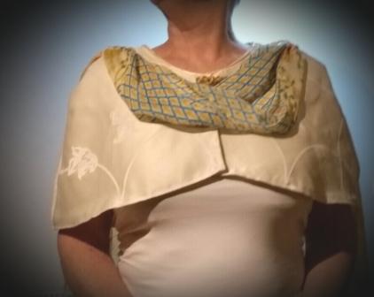 ANNETTE EVENING CAPELET WITH SCARF