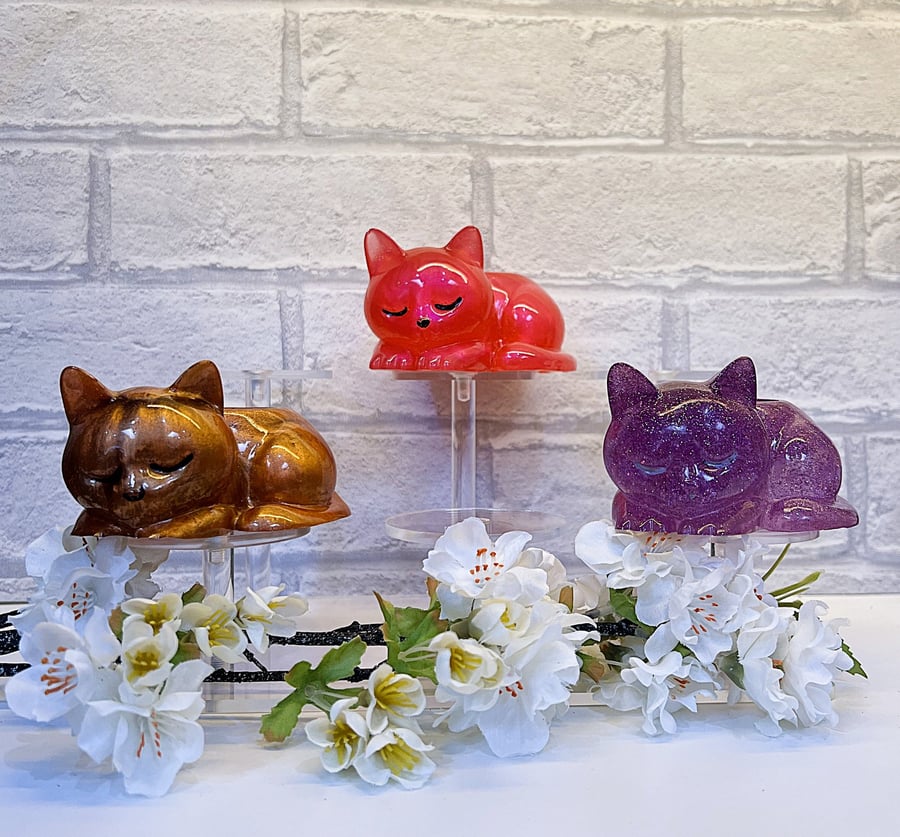 Cute Cat Tea Light Holder. Various Colours In "Choose Options"
