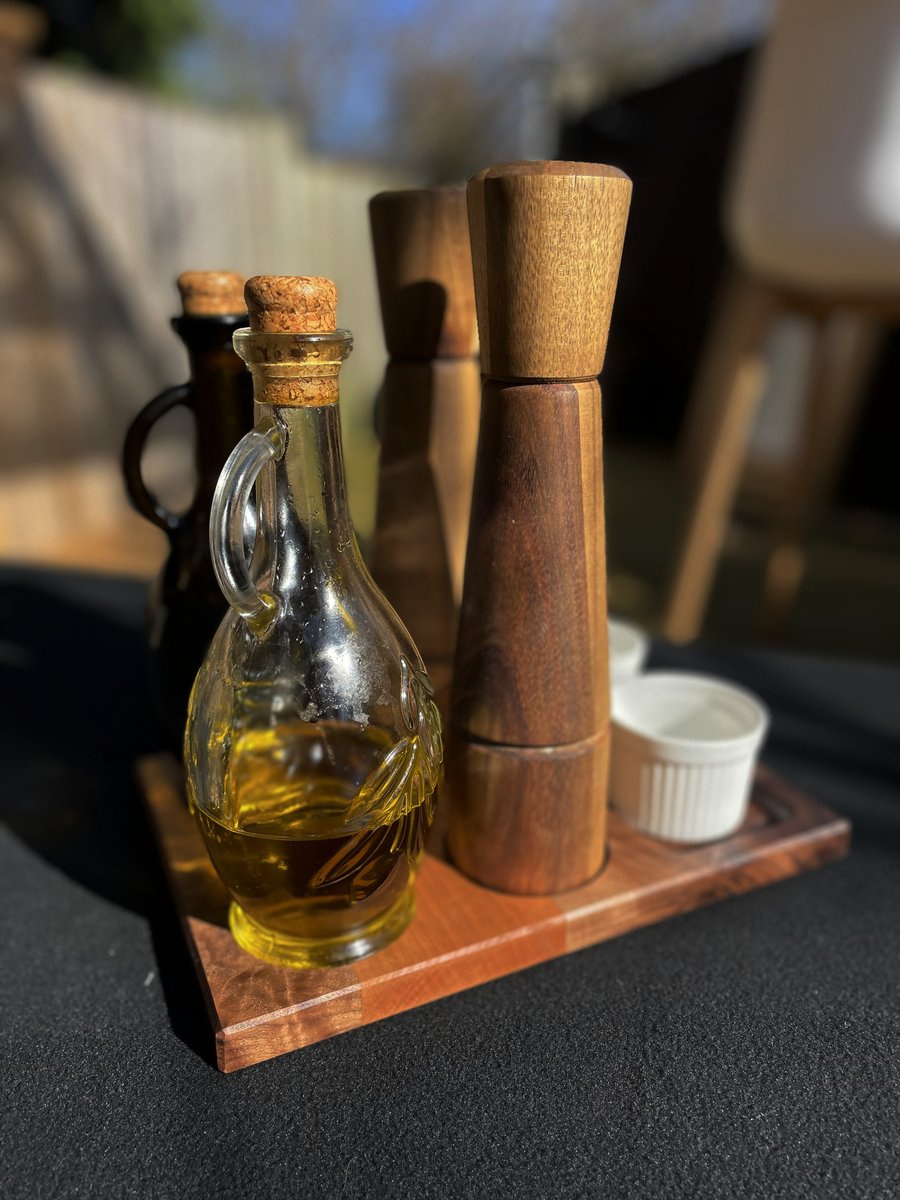 Oil & Spice Tray – Walnut & Cherry Kitchen Organizer – No.1