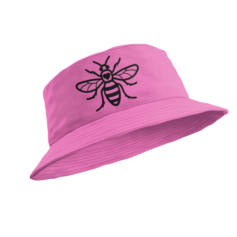 Manchester Bee Bucket Hat - Colour Varations BEE Loveheart Design