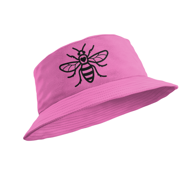 Manchester Bee Bucket Hat - Colour Varations BEE Loveheart Design
