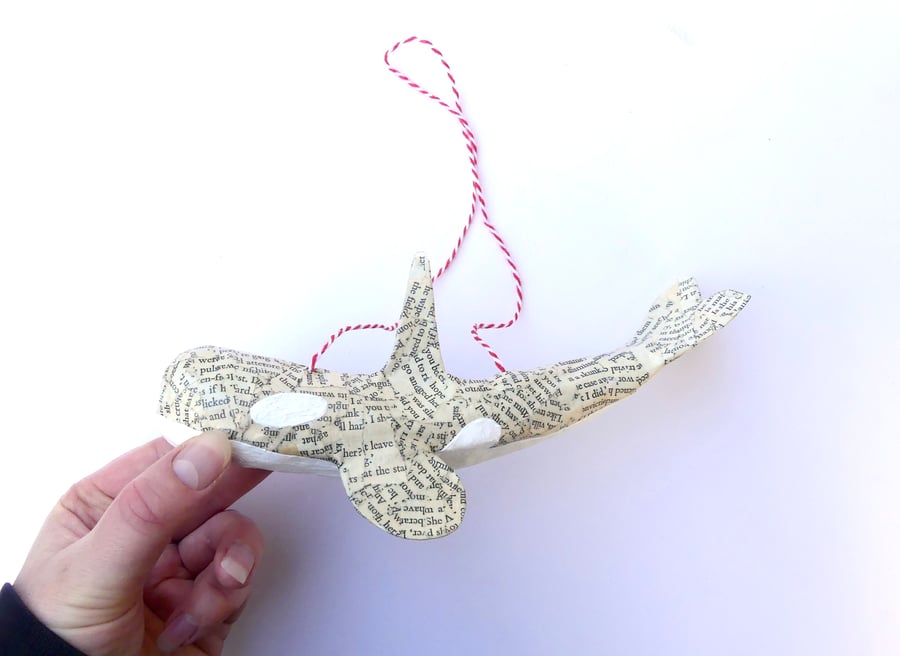 Paper Killer Whale - Made To Order nature inspired wildlife book model