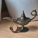 Antique Brass Sun ray earrings, handmade 