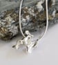 Sterling Silver Organic Nugget Pendant on a Necklace - Image 5