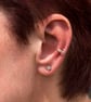 Spiky Ear Cuff with a brush matte texture - Image 2