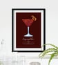 Cosmopolitan Cocktail Poster Word Art Poster - Image 1