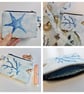 Tote bag with clip-in coin purse matching set beachcomber seaside theme - Image 2