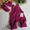 Baby Girl's Knitted Cable Rompers & Booties Set 0-6 months size