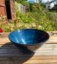 Handmade Dark Blue Stoneware Bowl