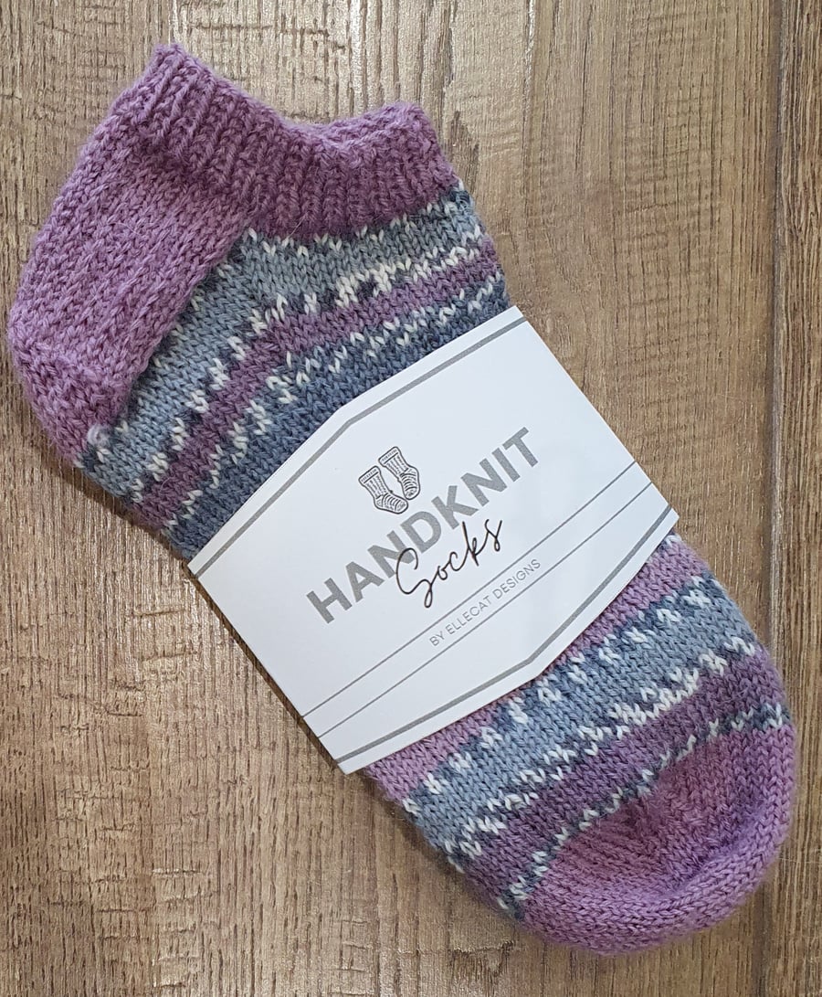 Handmade Trainer Socks 4-6
